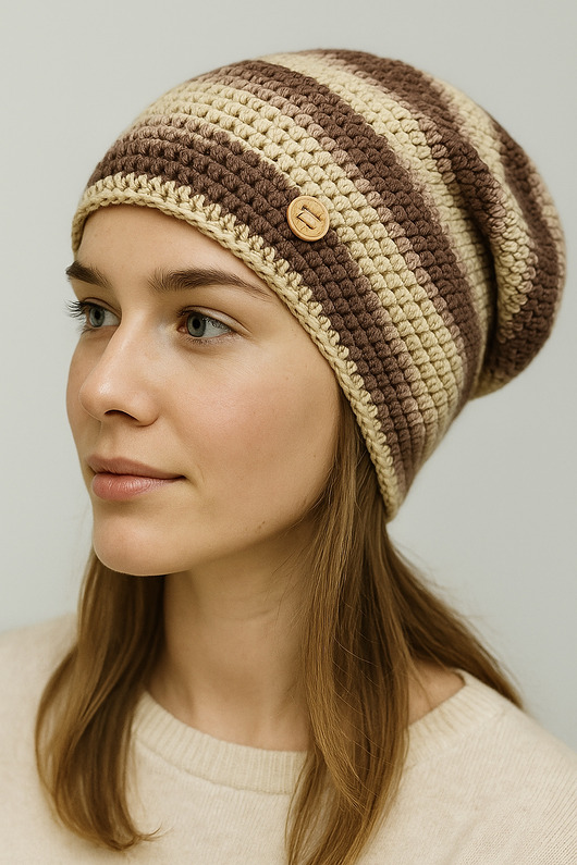 czapki damskie Kolorowa czapka jesienna przejściowa cienka all season S/M