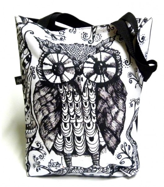 Duża torba z sową-zamówienie Gaul Designs
