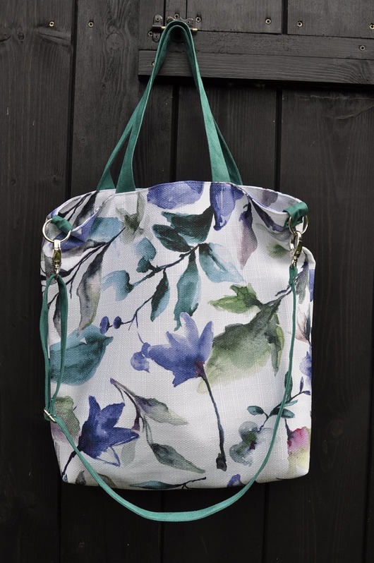 Torba hobo XXL - print, flowers PRACOWNIA 166