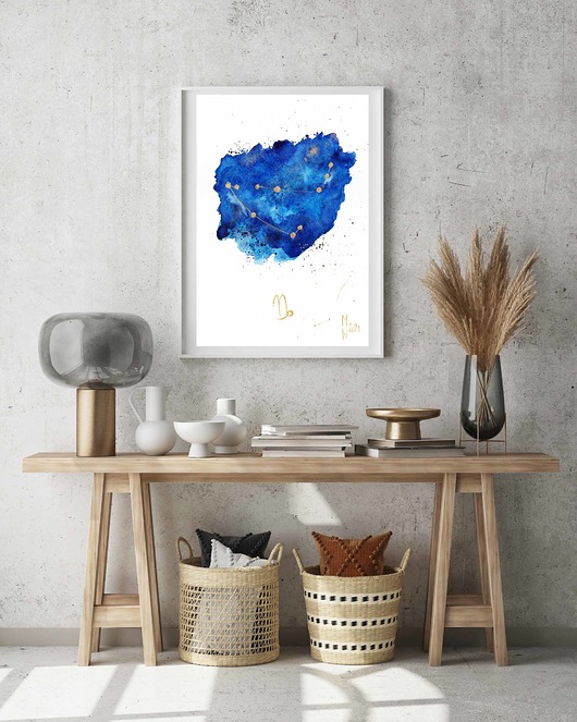 grafiki i ilustracje Gwiazdozbiór Koziorożca Znak Zodiaku Koziorożec