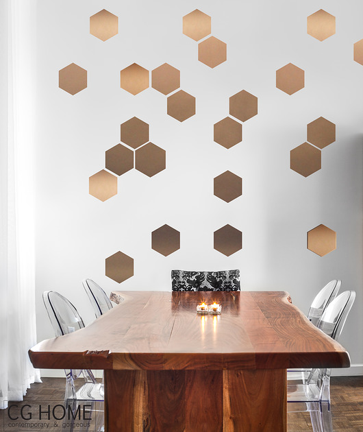 miedziane SZEŚCIOKĄTY wzór HEXAGON sześciokąt Cghome
