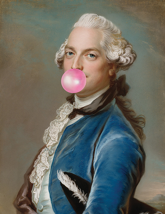 obrazy Man with bubble gum  - dekoracja ścienna