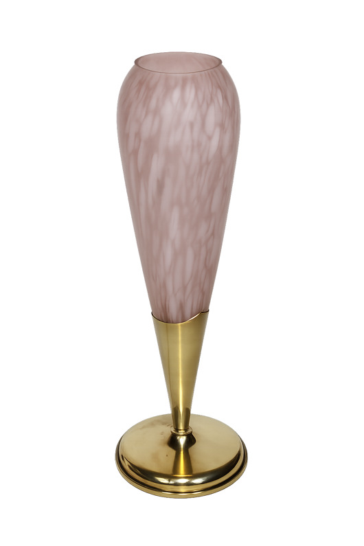 lampy stołowe Lampa stołowa Modern lata 60.  Mosiądz i szkło  Vintage  E14