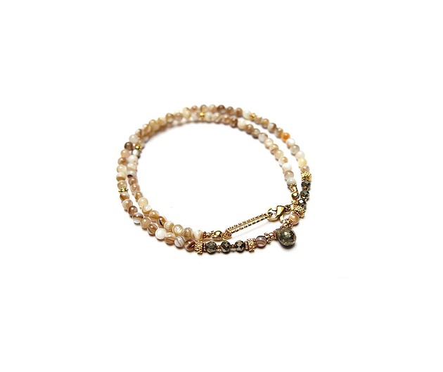 chokery Muszla latte /17.11.25/ choker - Szlachetna kolekcja