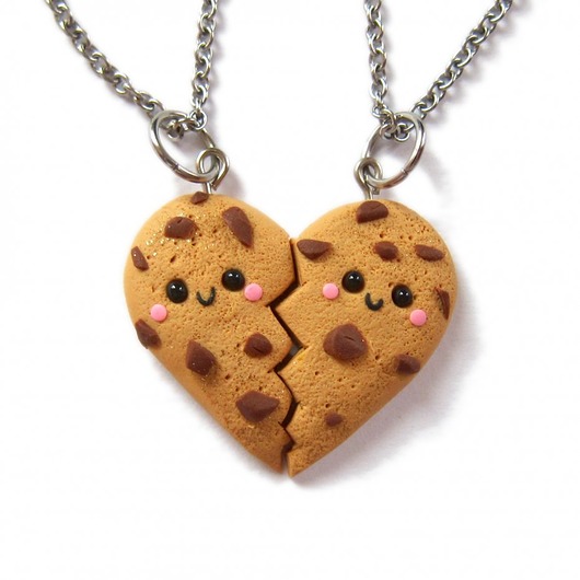 naszyjniki - inne Naszyjnik Serce Naszyjnik 2 Połówki Serca