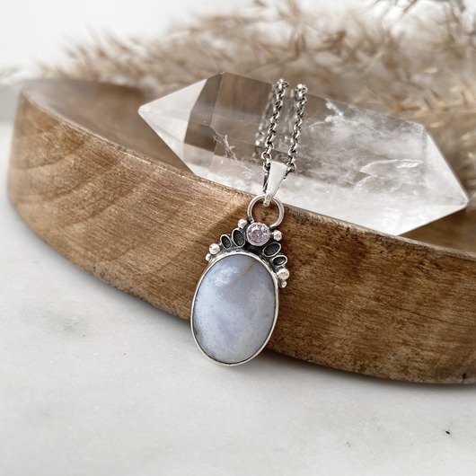 wisiory Obłoki (wisiorek z agatem)