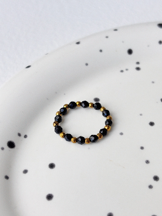 pierścionki elastyczne Pierścionek elastyczny Hematyt Onyks