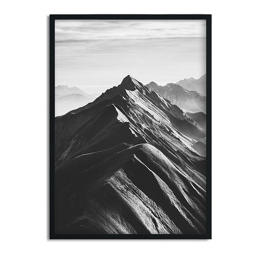 plakaty Plakat Pasmo Górskie czarno biały