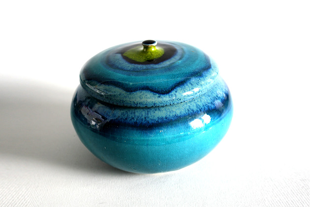 cukiernice Ceramiczna cukiernica/pojemnik, turkusowy
