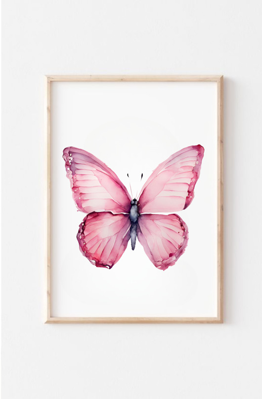 obrazy i plakaty do pokoju dziecięcego PLAKAT dla dziecka motyl akwarela obrazek dziecięcy
