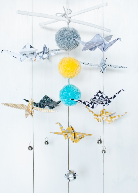 Mobil origami "turkus" MoiMili