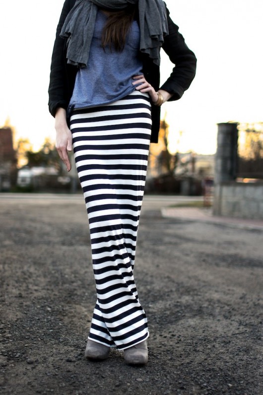 spódnice maxi Spódnica maxi paski