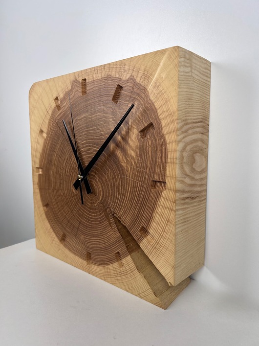 zegary Drewniany zegar ścienny / stojący Jesion