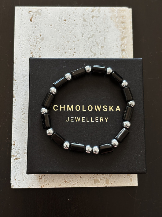biżuteria męska Bransoletka męska Turmalin i Hematyt