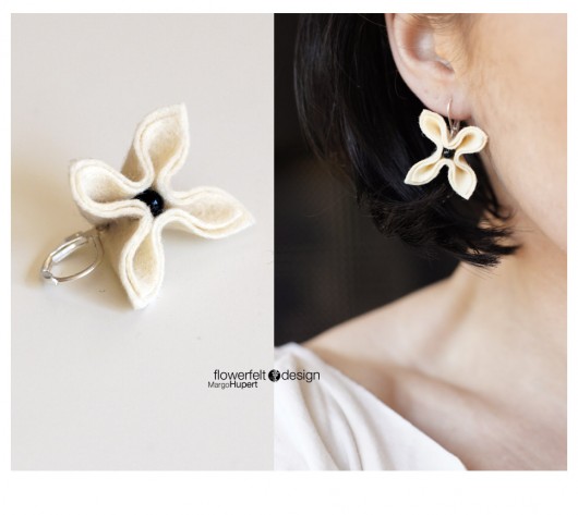 mini ecru FlowerFelt Design