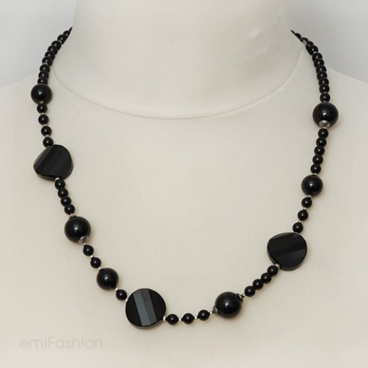 Kryształy i perły w czerni  MAREMI Jewelry