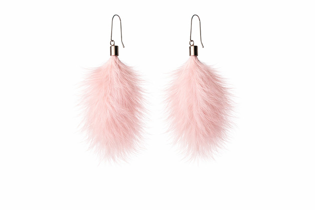 kolczyki z piórami Kolczyki z piór jadeit