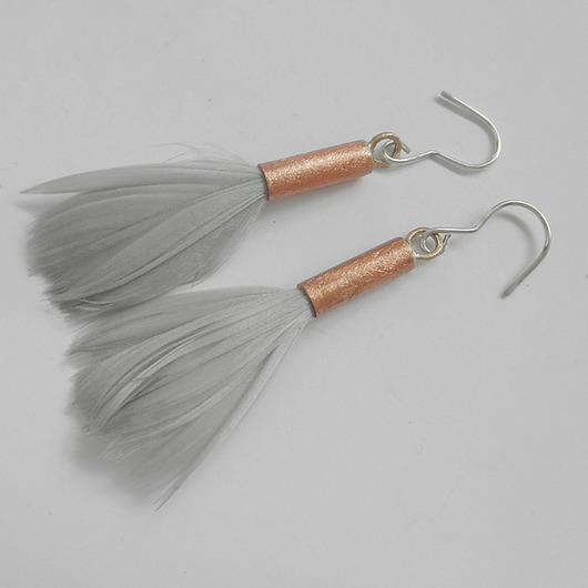 kolczyki z piórami PIÓRKO kolczyki