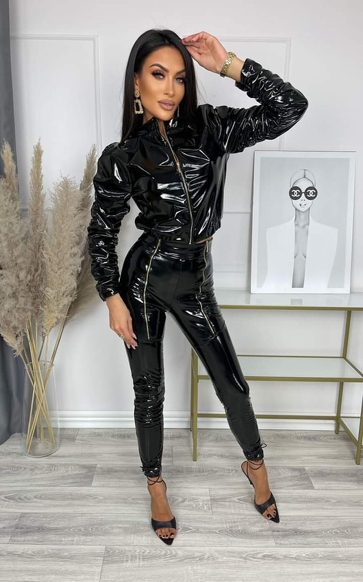 kurtki damskie Bomber lateks