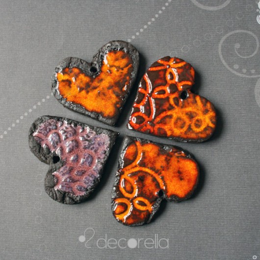 Czekoladowe serca ceramiczne 2 decorella