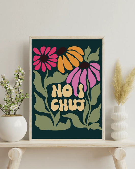 grafiki i ilustracje No i chu*j (dark version) Plakat z przekleństwem