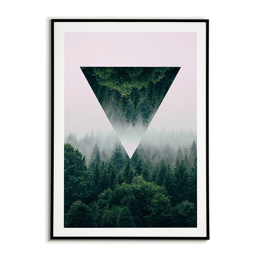 Plakat Abstrakcja - Las we mgle Bajkowe Obrazki