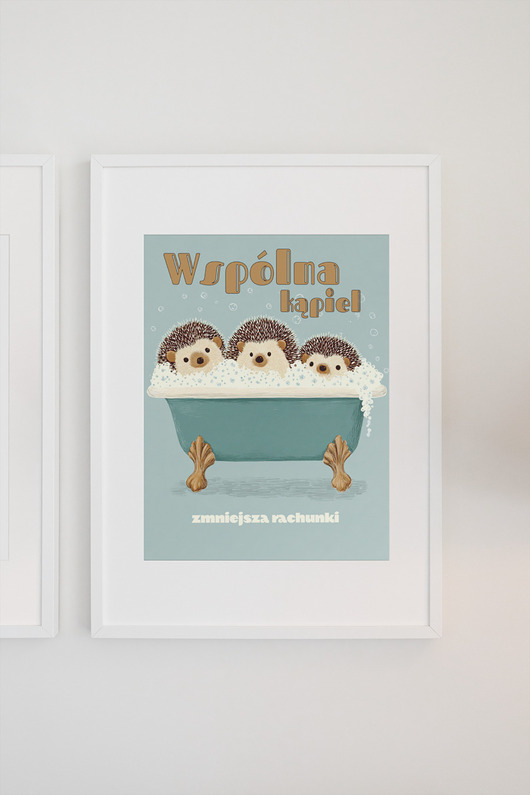 plakaty Plakat 30x40 łazienka wspólna kąpiel