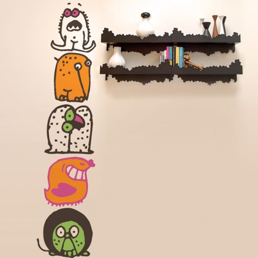 Naklejka na ścianę_6 stworków_Wersja 2 XXXXXXOnly Stickers