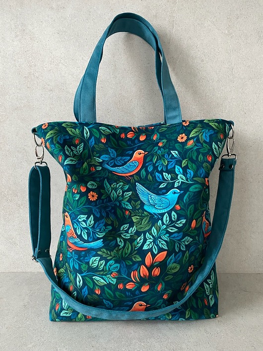 torby XXL Torba na ramię XXL - print ptaszki