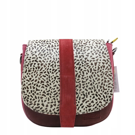 torby na ramię Torebka damska klasyczna zamszowa ze skrawków regulowany pasek eko OLIVKA