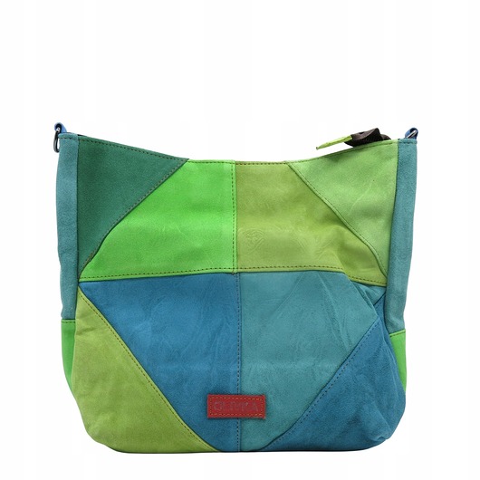 torby na ramię Torebka damska pojemna zamszowa na ramię kolorowa oryginalna OLIVKA