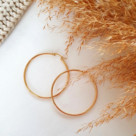 Kolczyki koła ze stali szlachetnej LEI handmade 