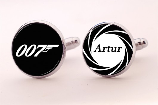 Ślubne spinki do mankietów James Bond EGGinEGG