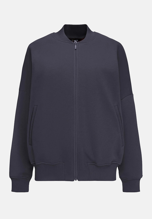 kurtki damskie Bomberka Sporty Chic Zgaszony Granat