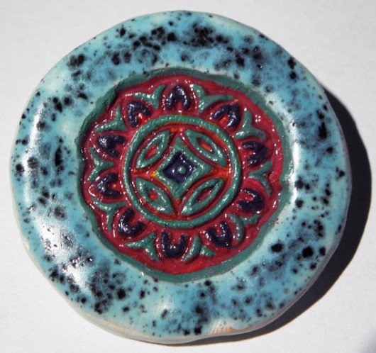 Mandala zielony promyk