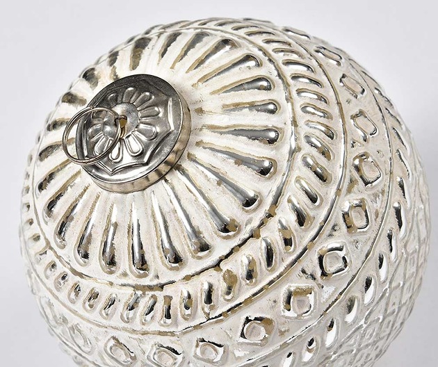 Bombka Bosco biała, szklana 12 i 8cm Home Design