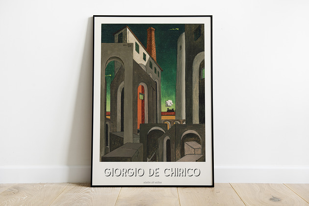 Giorgio de Chirico- plakat wystawowy Pas De LArt