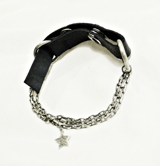 KSZU- "Star" Silver Chain & Leather [pr925] KSZU Jewelry