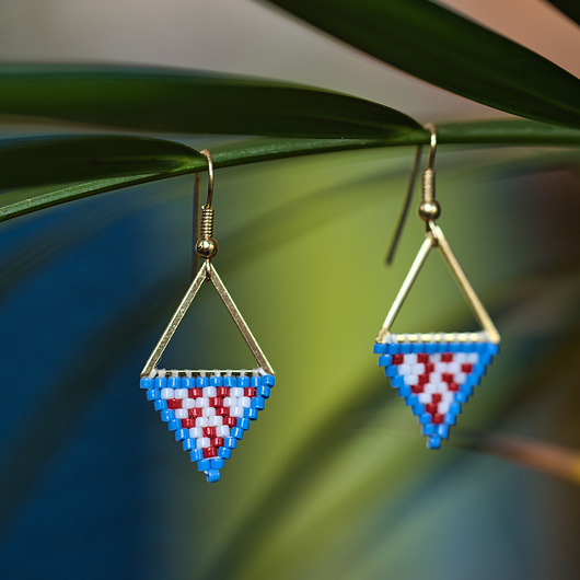 Minimalistyczne kolczyki z trójkatami AllDIY Jewelry
