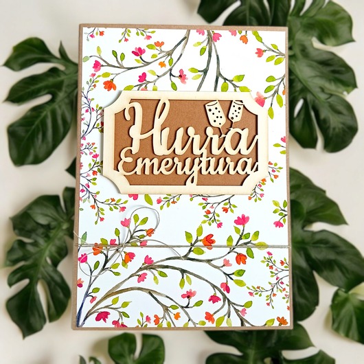 kartki scrapbooking Emerytura: KARTKA A5 z Twoimi życzeniami :: floral