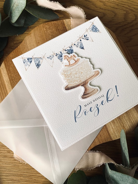 kartki scrapbooking Kartka dla dziecka na roczek, Pierwsze urodziny