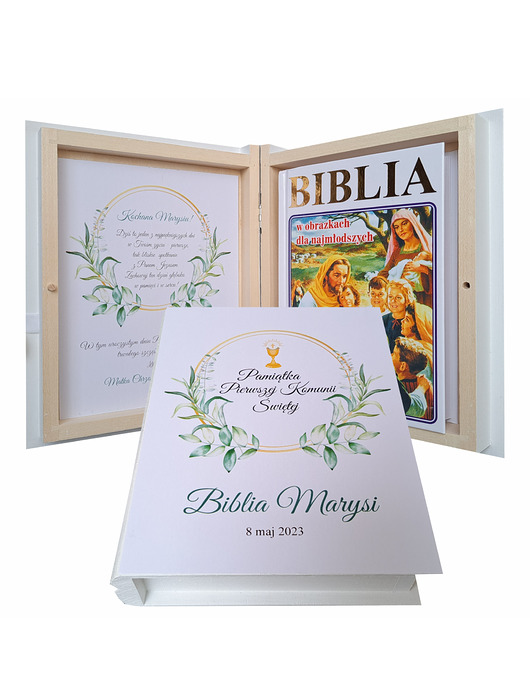 komunia - pozostałe Pamiątka Pierwszej Komunii Świętej - Biblia