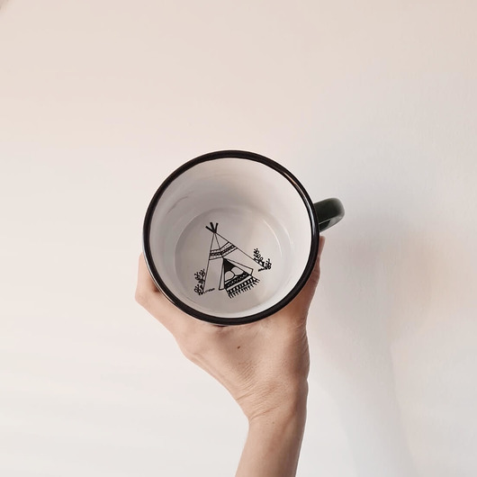 KUBEK 400 ml zielony dom włóczykija O.LALAdesigns