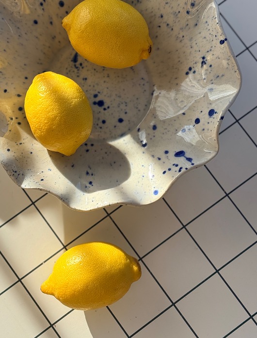 miski i misy Misa / patera / biała nakrapiana