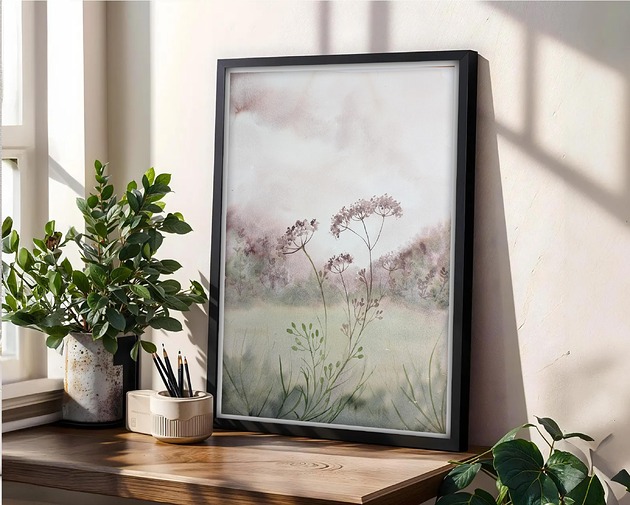 obrazy Oryginalna akwarela. Łąka A3