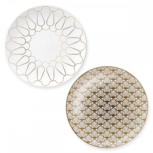 patery i talerze First gold talerze 21cm  2szt.  set 01 złoty