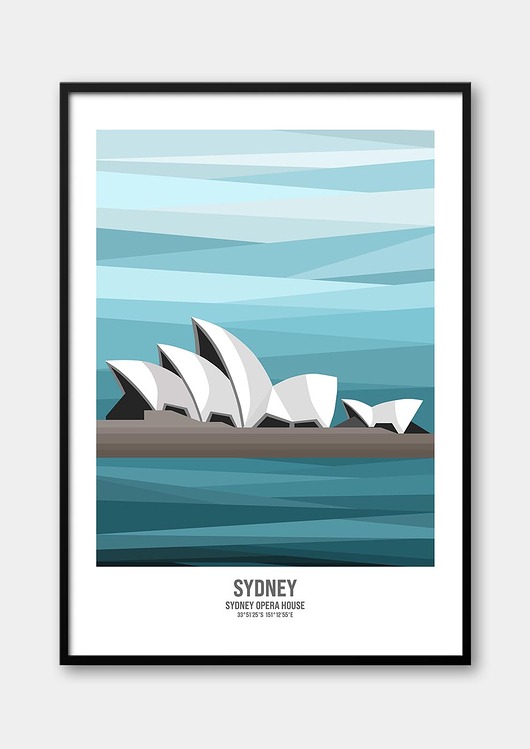 plakaty Plakat Sydney - z serii CITY