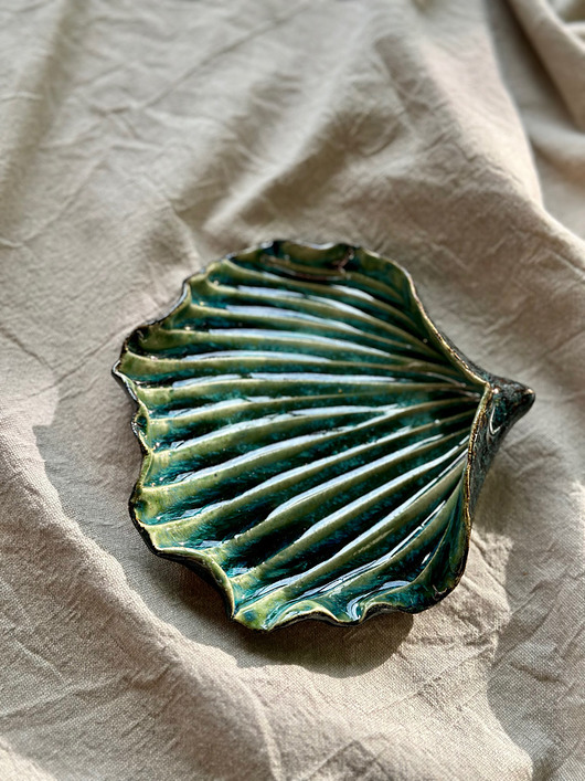 pojemniki na biżuterię Ceramiczna muszla na biżuterię