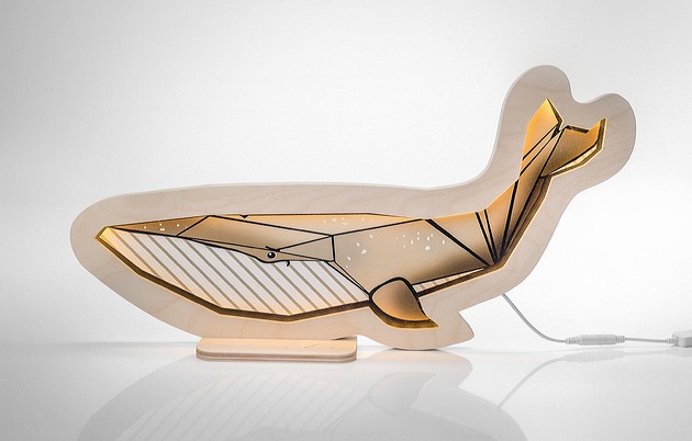 lampy do pokoju dziecka Lampka nocna Unky - WIELORYB piaskowy