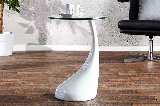 Stolik kawowy Tear Drop White 55cm Home Design